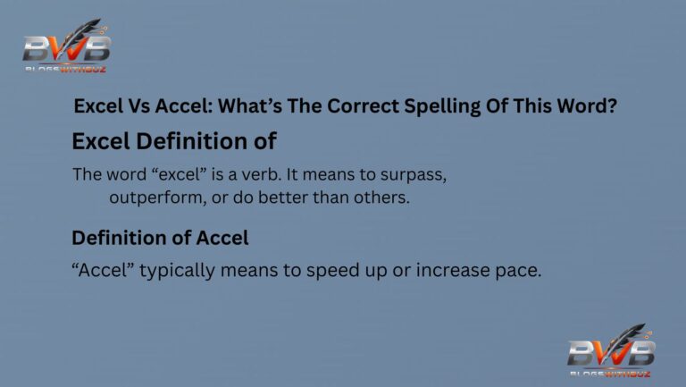 Excel Vs Accel: What’s The Correct Spelling Of This Word?