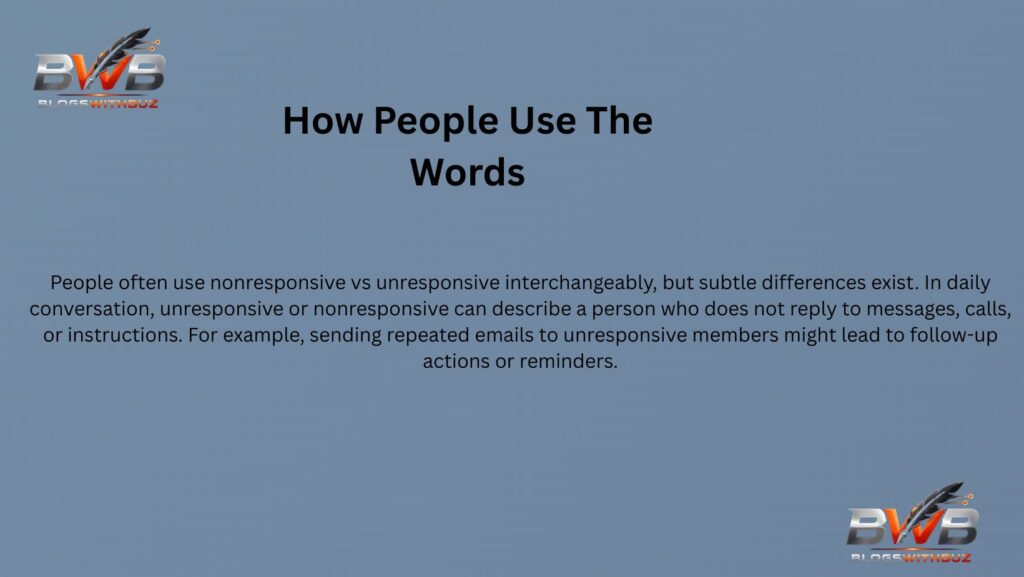 non responsive vs unresponsive

unresponsive vs nonresponsive

nonresponsive vs unresponsive

non responsive or unresponsive

unresponsive or nonresponsive