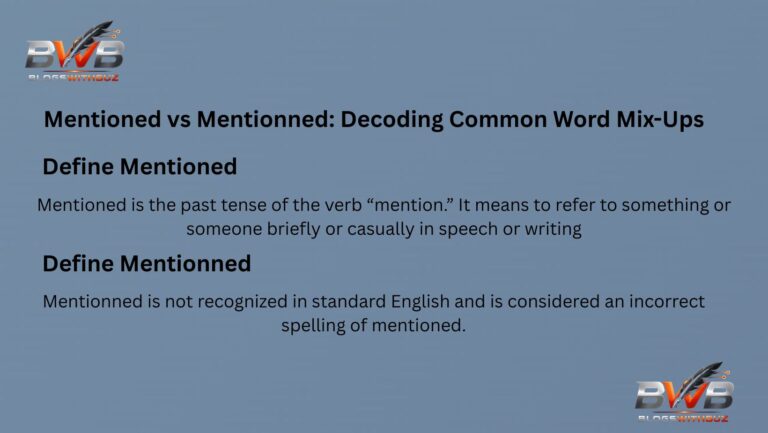 Mentioned vs Mentionned: Decoding Common Word Mix-Ups