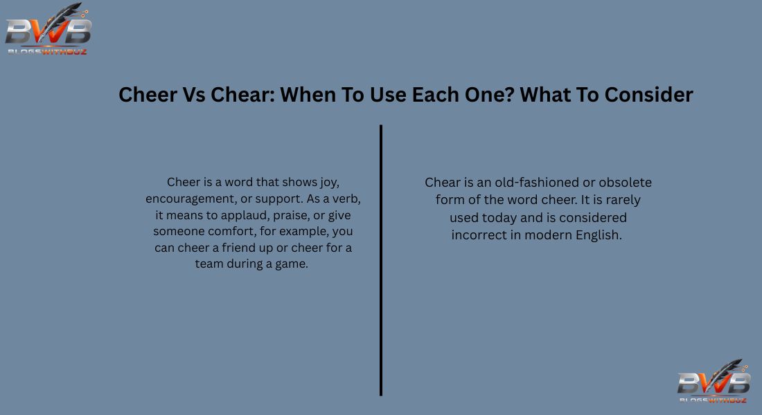 Cheer Vs Chear: When To Use Each One? What To Consider