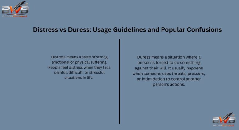 Distress vs Duress: Usage Guidelines and Popular Confusions