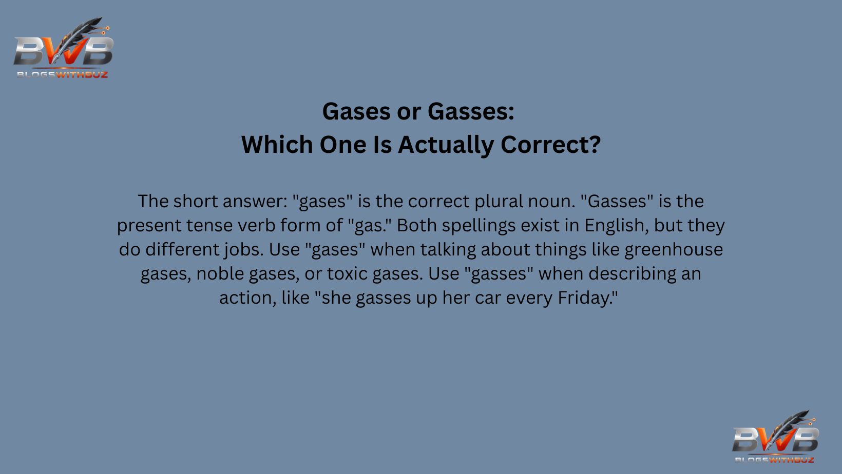 Gases or Gasses: Which One Is Actually Correct?