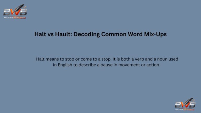 Halt vs Hault Decoding Common Word Mix-Ups