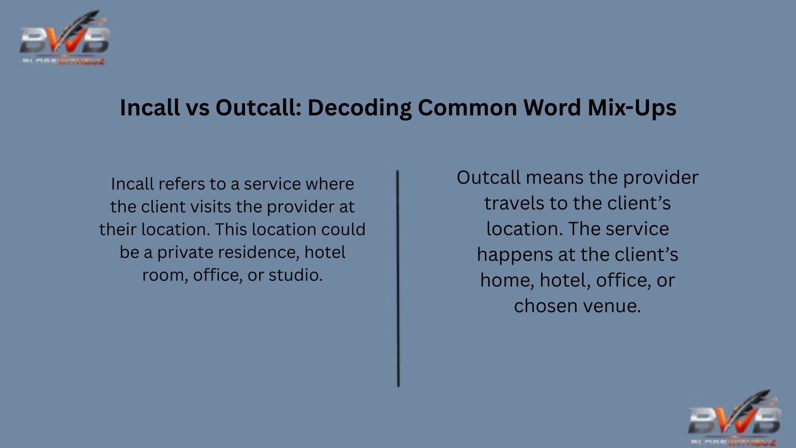 Incall vs Outcall: Decoding Common Word Mix-Ups