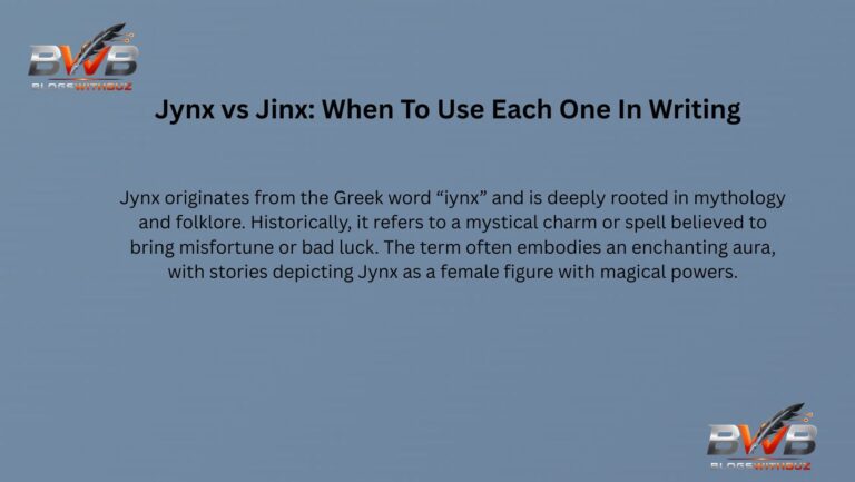 Jynx vs Jinx: When To Use Each One In Writing