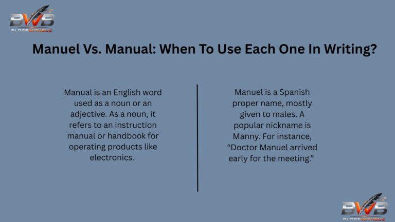 Manuel Vs. Manual: When To Use Each One In Writing?