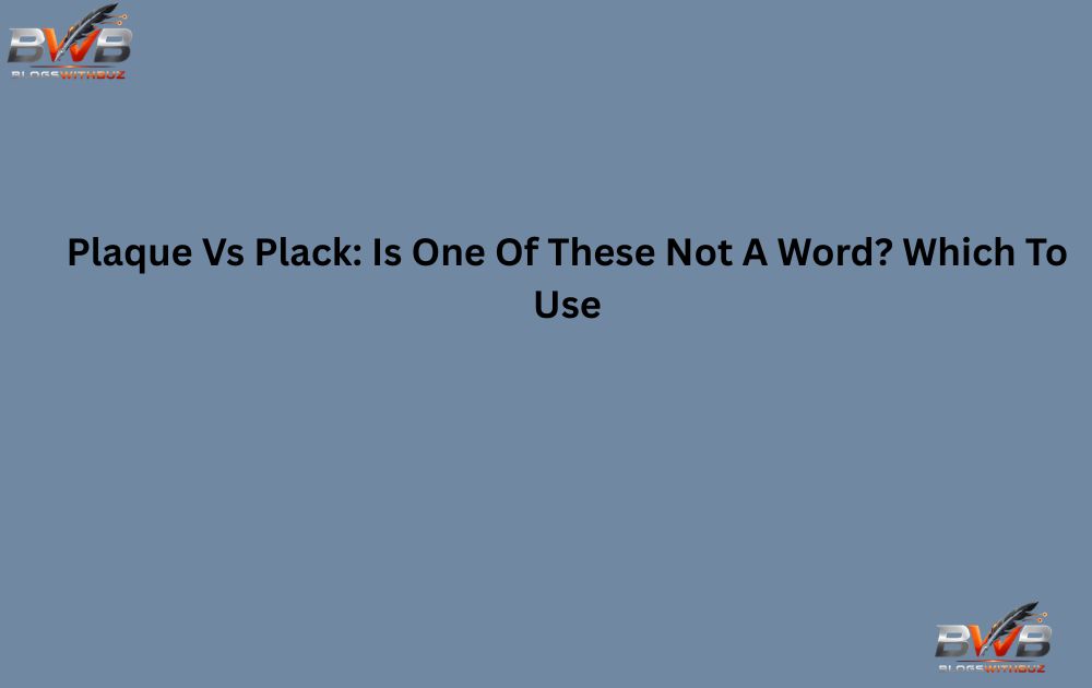 Plaque Vs Plack: Is One Of These Not A Word? Which To Use