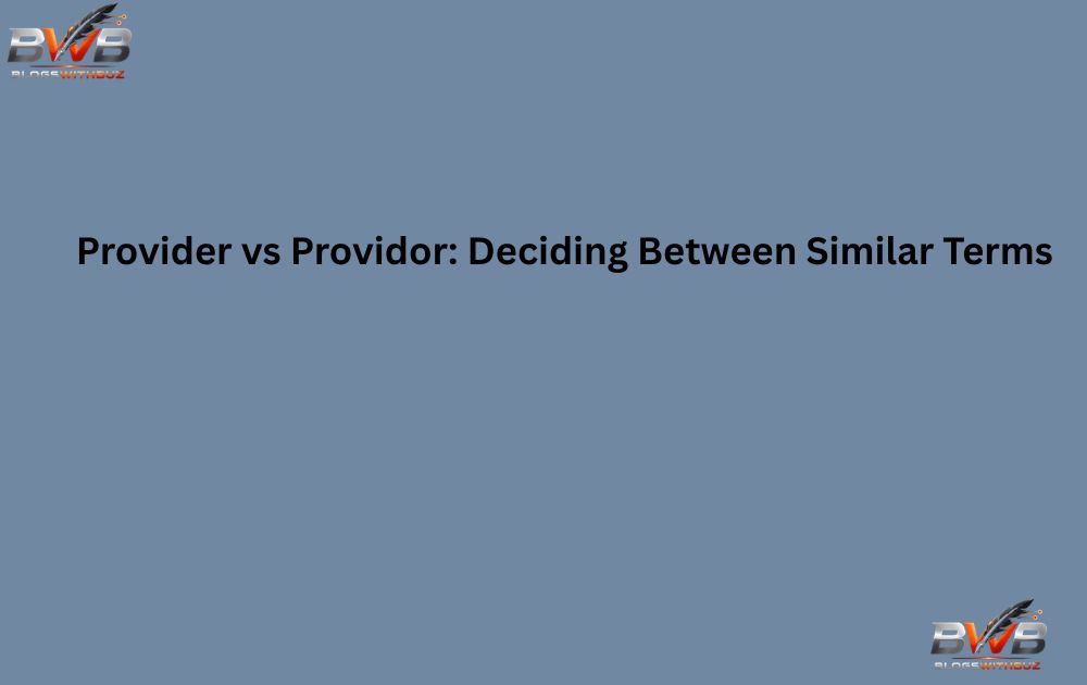 Provider vs Providor: Deciding Between Similar Terms