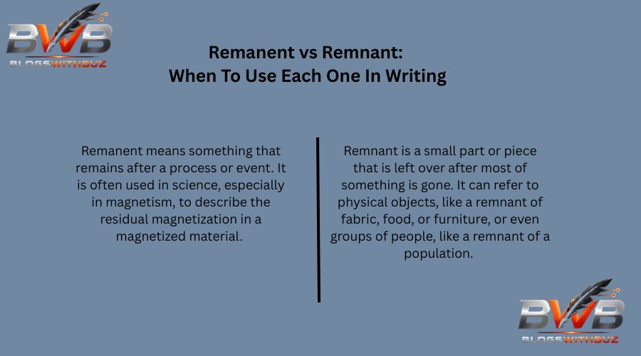 Remanent vs Remnant: When To Use Each One In Writing
