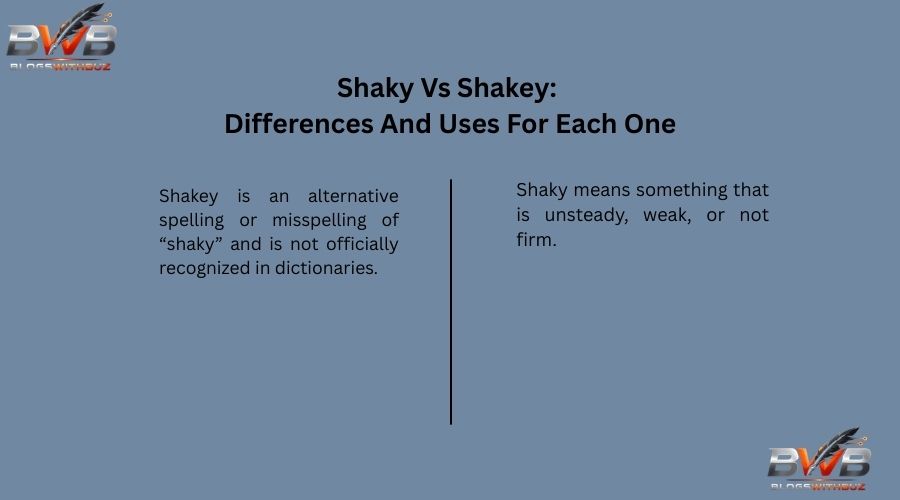 Shaky Vs Shakey: Differences And Uses For Each One