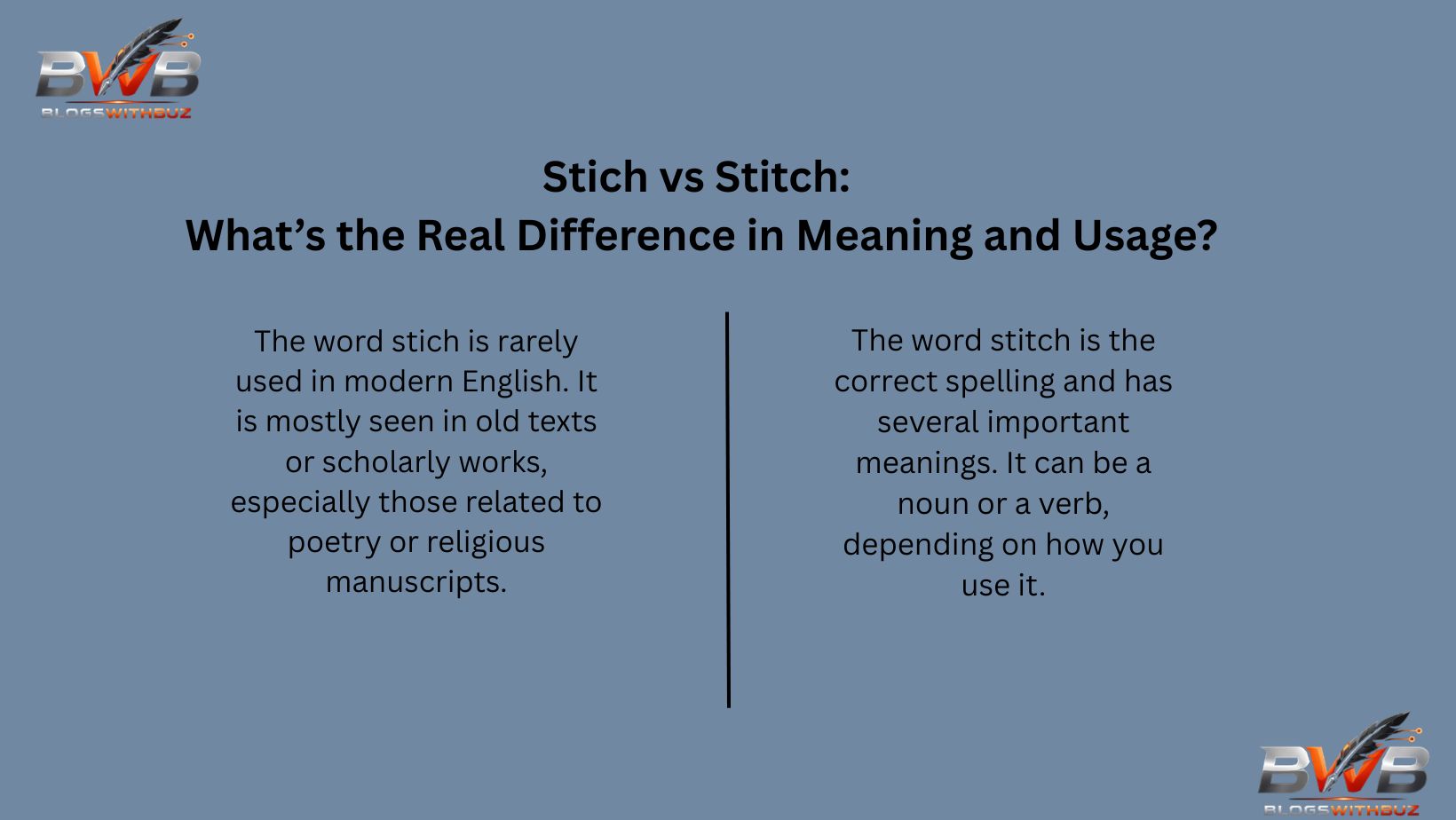 Stich vs Stitch: What’s the Real Difference in Meaning and Usage?