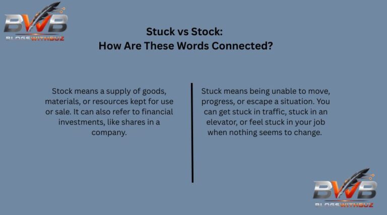 Stuck vs Stock: How Are These Words Connected?