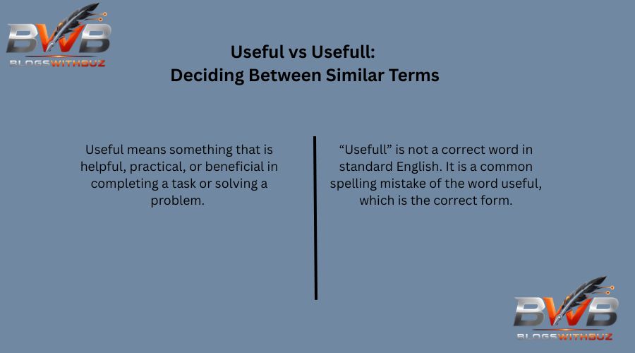 Useful vs Usefull: Deciding Between Similar Terms