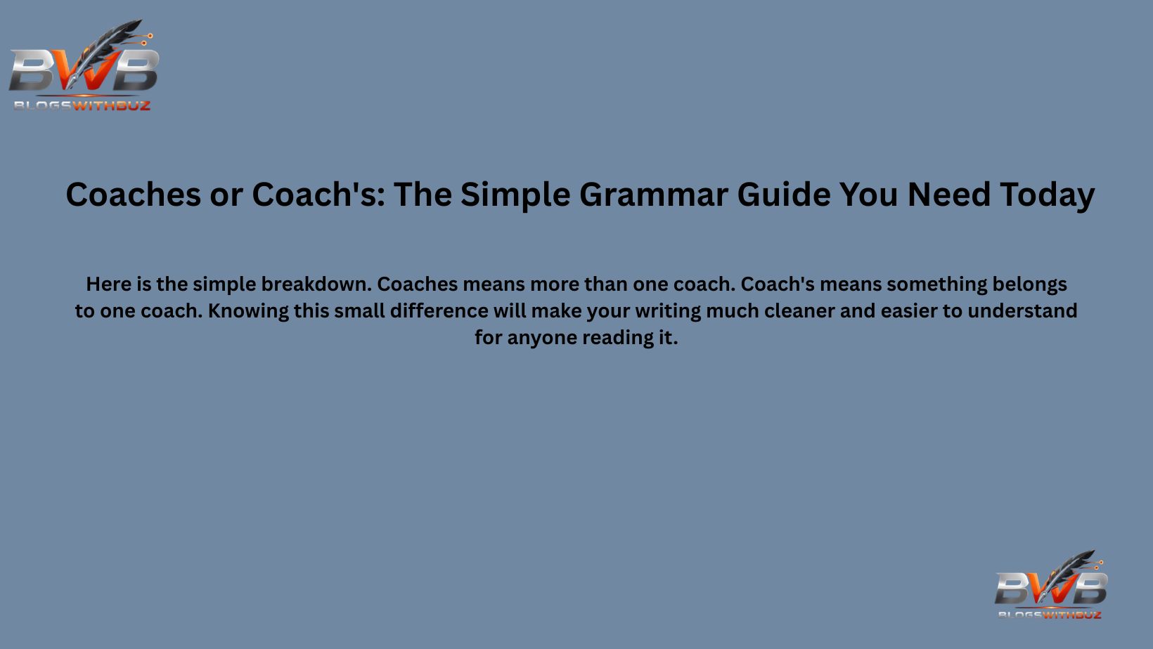 Coaches or Coach's: The Simple Grammar Guide You Need Today