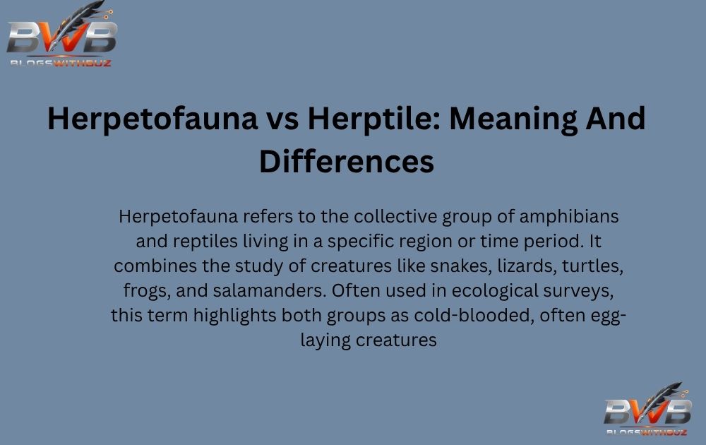 Herpetofauna vs Herptile: Meaning And Differences