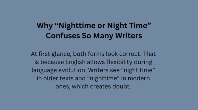 Why “Nighttime or Night Time” Confuses So Many Writers
